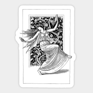 Dancing Nymph (Nymphe Danseuse) 1895 Sticker